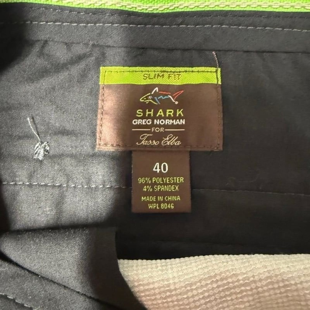 Greg Norman shark black/white short Sz 40 golf classic dress short NWT - Picture 3 of 9
